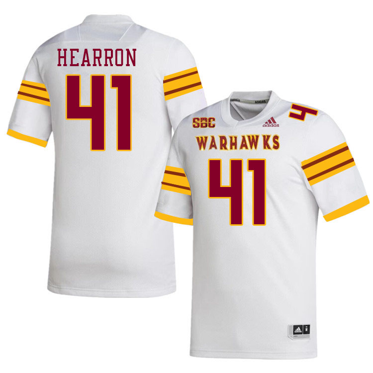 #41 Hutson Hearron Louisiana-Monroe Warhawks College Football Jerseys Stitched-White